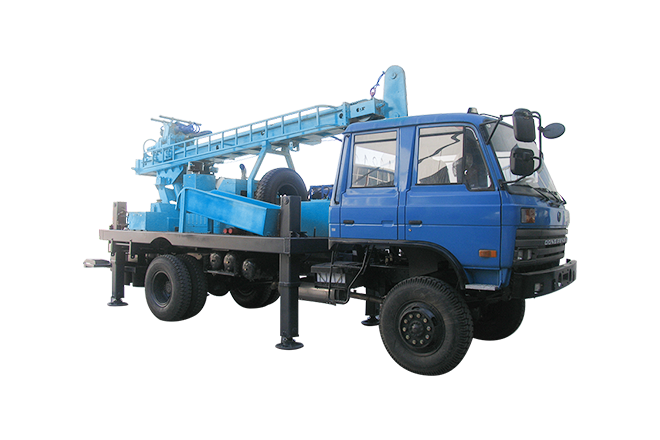 Truck mounted water well drilling rig